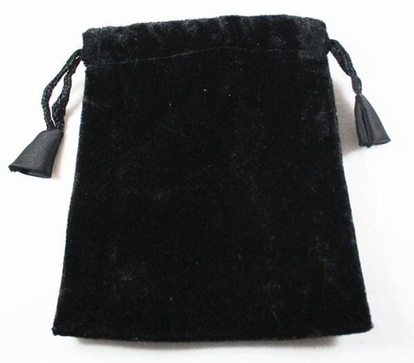 Black Satin Lined Velvet Pouch (Large) | Gift Boxes & Pouches