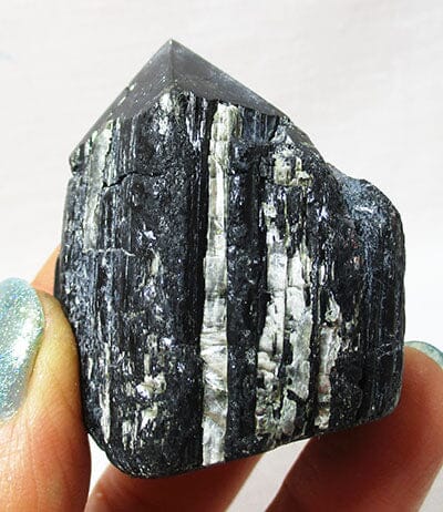 Black Tourmaline and Mica Generator Point (Small) - 4