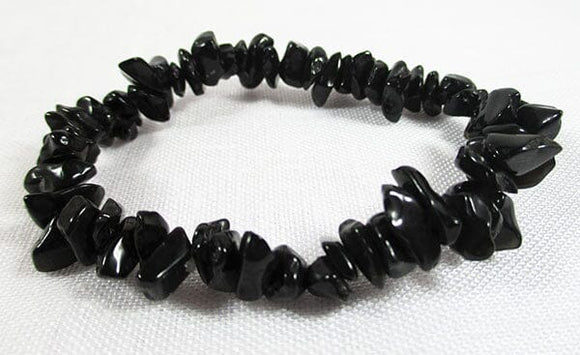 Black Tourmaline Chip Bracelet | Crystal Jewellery | Gemstone Bracelets