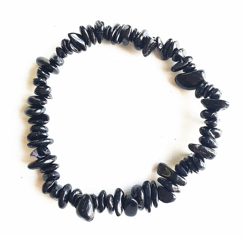Black Tourmaline Chip Bracelet - Crystal Jewellery > Gemstone Bracelets