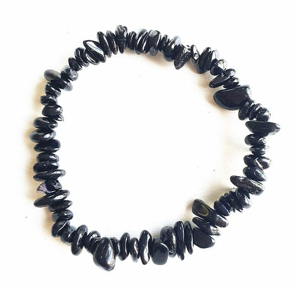 Black Tourmaline Chip Bracelet | Crystal Jewellery | Gemstone Bracelets