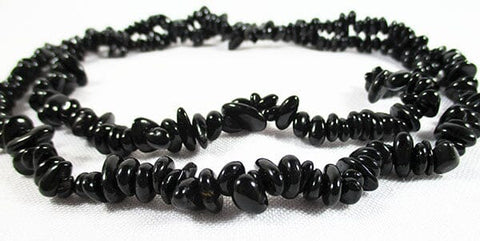 Black Tourmaline Chip Necklace Crystal Jewellery > Crystal Necklaces