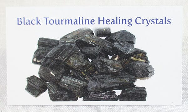 Black Tourmaline Healing Crystals Properties Card Only - Others > Books & Greeting Cards