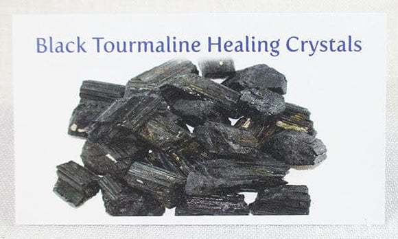 Black Tourmaline Healing Crystals Properties Card Only | Books & Greeting Cards