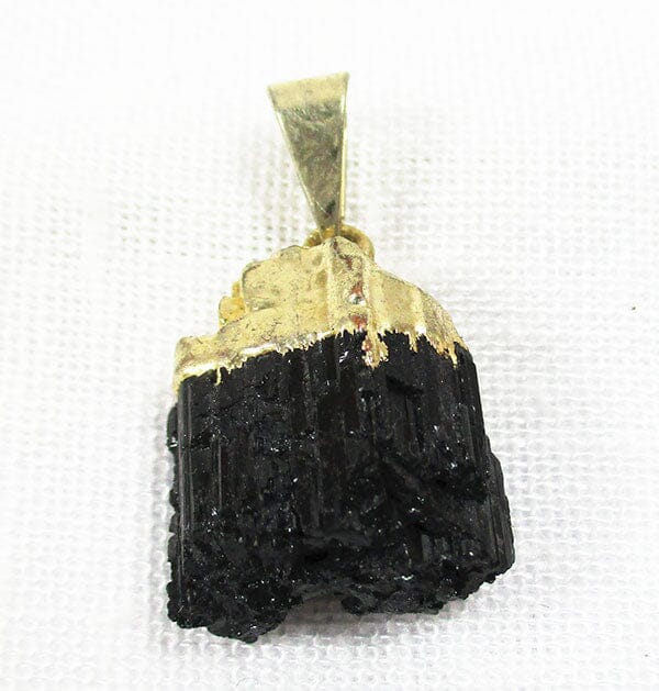 Black Tourmaline Rod Pendant (Small) Crystal Jewellery > Crystal Pendants
