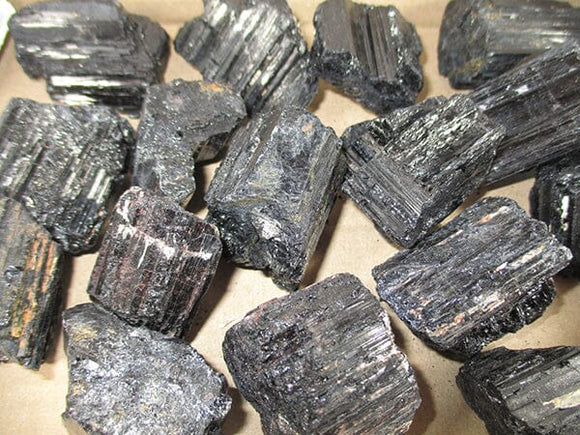 Black Tourmaline Rod Section X 1 | Natural Crystals | Raw Crystal Chunks