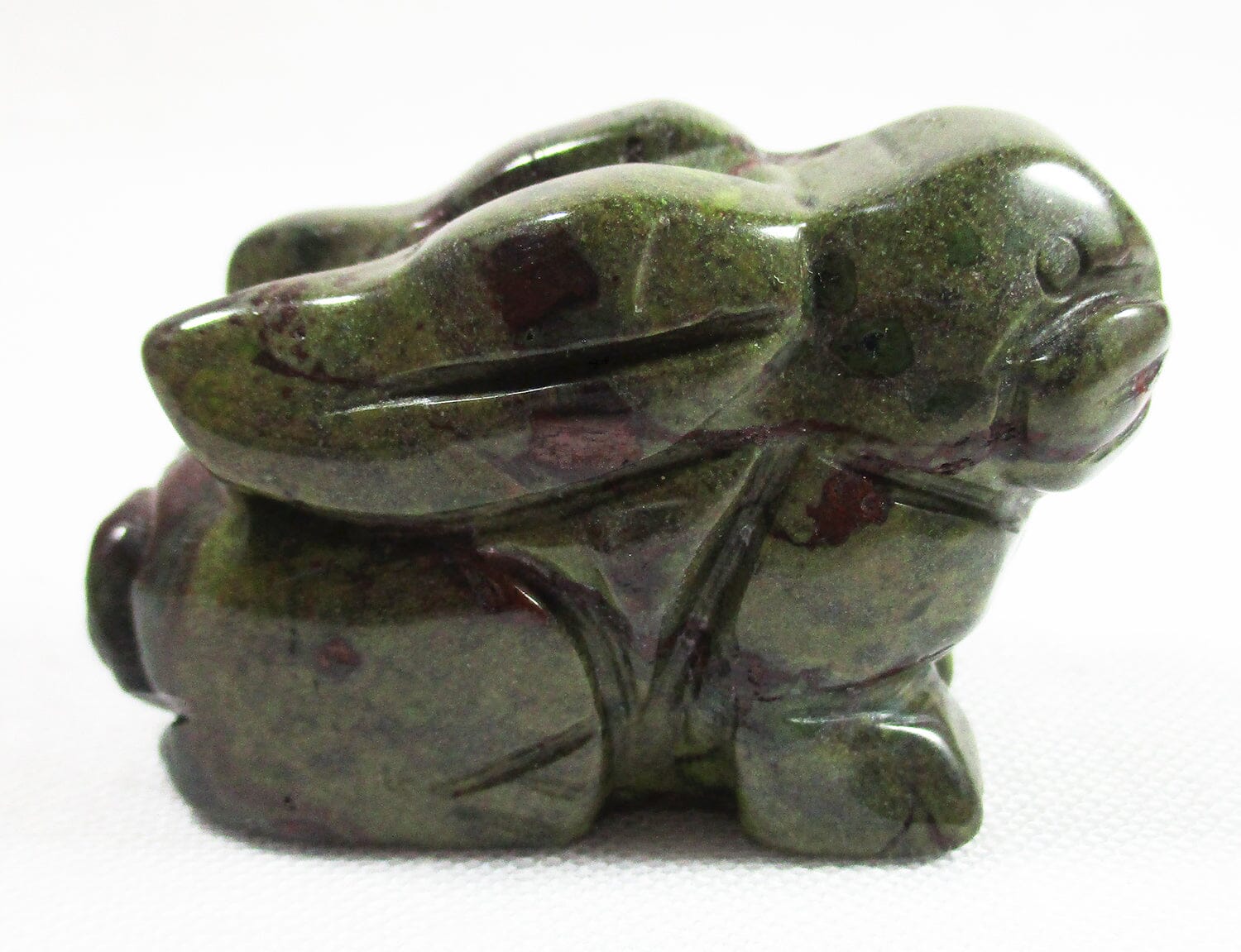 Bloodstone Rabbit Crystal Carvings > Carved Crystal Animals