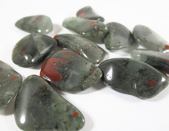 Bloodstone Healing Crystal Tumble Stones Flat (x3) | Cut & Polished Crystals | Polished Crystal Tumble Stones