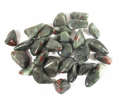 Bloodstone Healing Crystal Tumble Stones (x3) A Grade | Cut & Polished Crystals | Polished Crystal Tumble Stones
