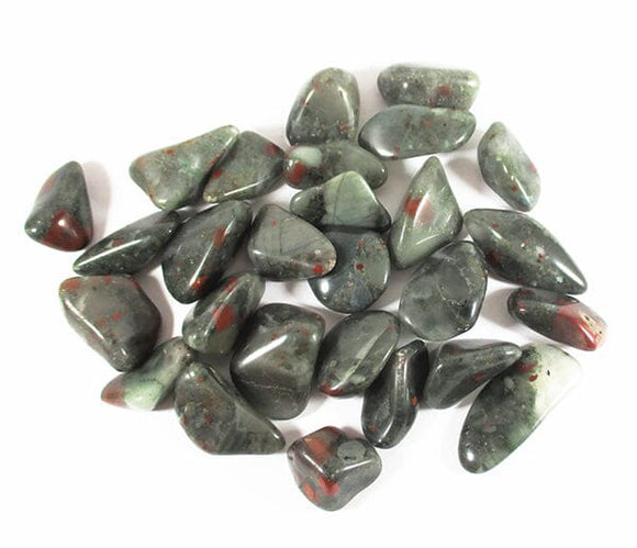 Bloodstone Healing Crystal Tumble Stones (x3) A Grade | Cut & Polished Crystals | Polished Crystal Tumble Stones