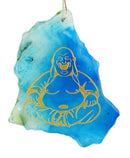 Blue Agate Buddha Keyring | Keyrings & Clip-On Crystals