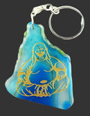 Blue Agate Crystal Buddha Keyring | Keyrings & Clip-On Crystals