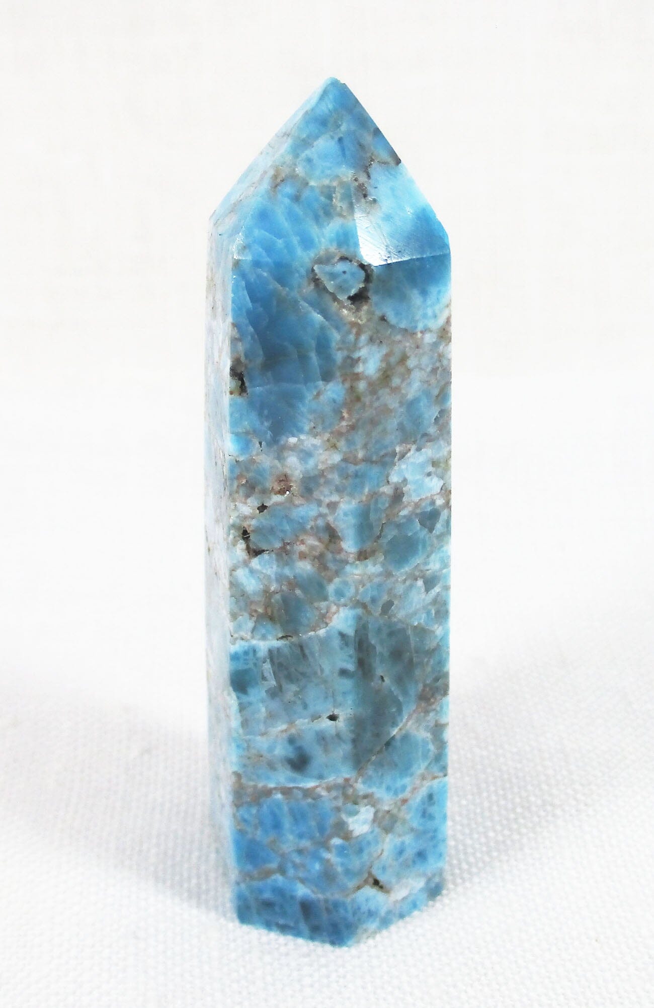 Blue Apatite Polished Point - Cut & Polished Crystals > Crystal Obelisks & Natural Points