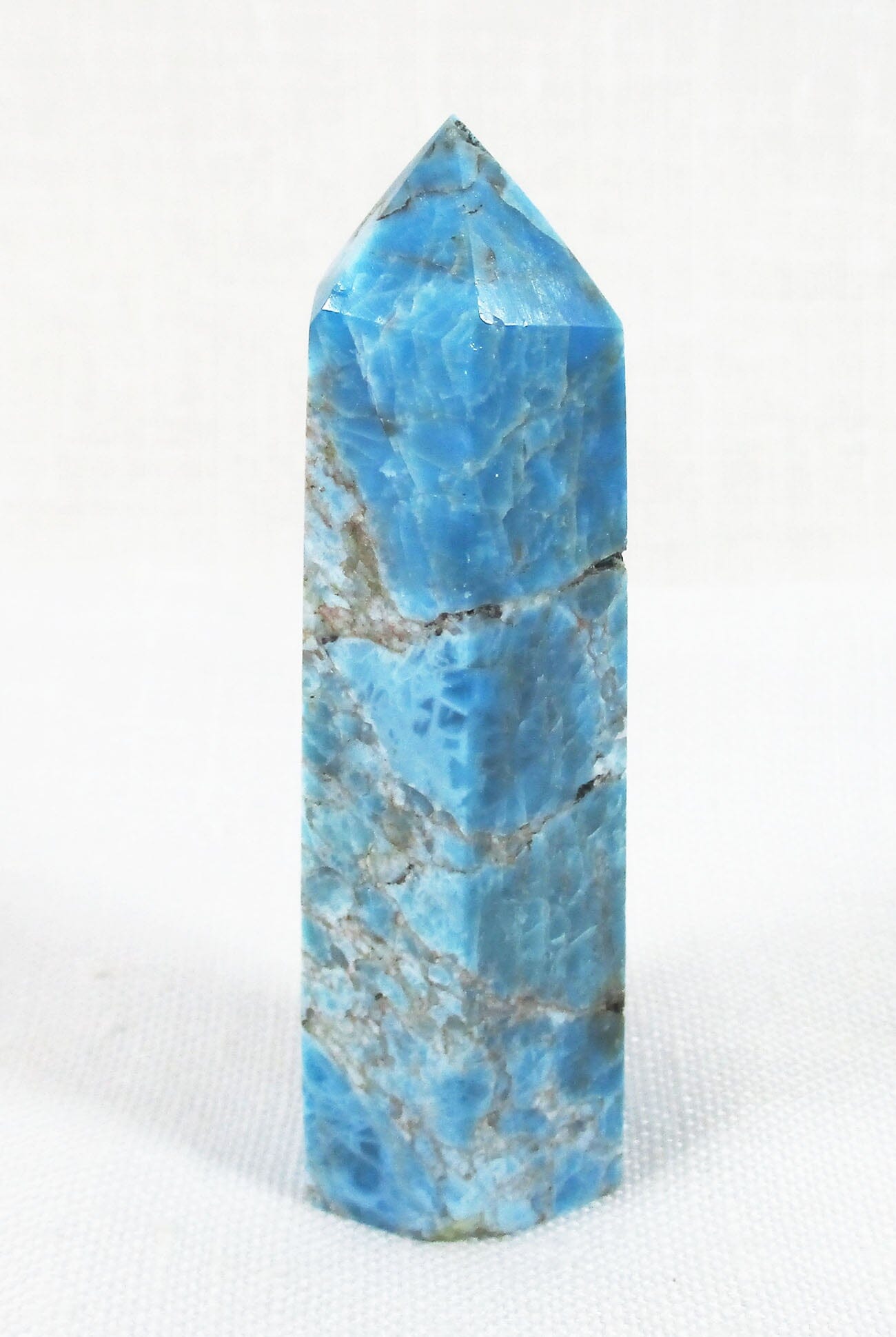Blue Apatite Polished Point - Cut & Polished Crystals > Crystal Obelisks & Natural Points
