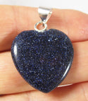 Blue Gold Stone Heart Pendant (Small) - 2