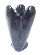 Blue Goldstone Crystal Guardian Angel (Large) | Crystal Carvings | Crystal Angels