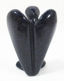 Blue Goldstone Crystal Guardian Angel (Medium) | Crystal Carvings | Crystal Angels