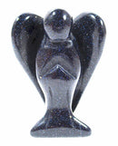 Blue Goldstone Crystal Guardian Angel (Medium) | Crystal Carvings | Crystal Angels