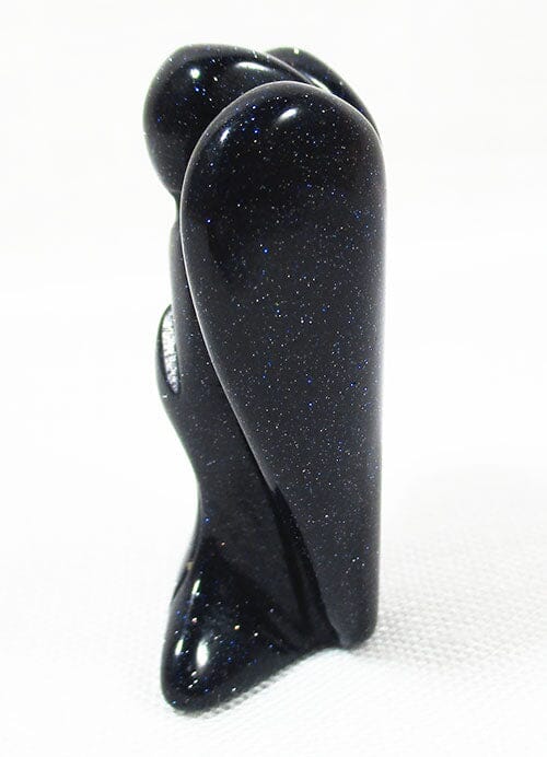 Blue Goldstone Crystal Guardian Angel (Medium) | Crystal Carvings | Crystal Angels