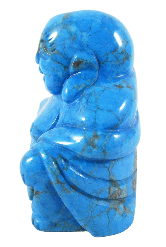Blue Howlite Healing Crystal Buddha | Crystal Carvings | Hand Carved Buddhas