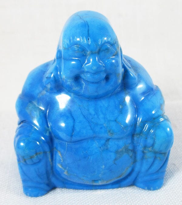 Blue Howlite Happiness Buddha - Crystal Carvings > Hand Carved Buddhas