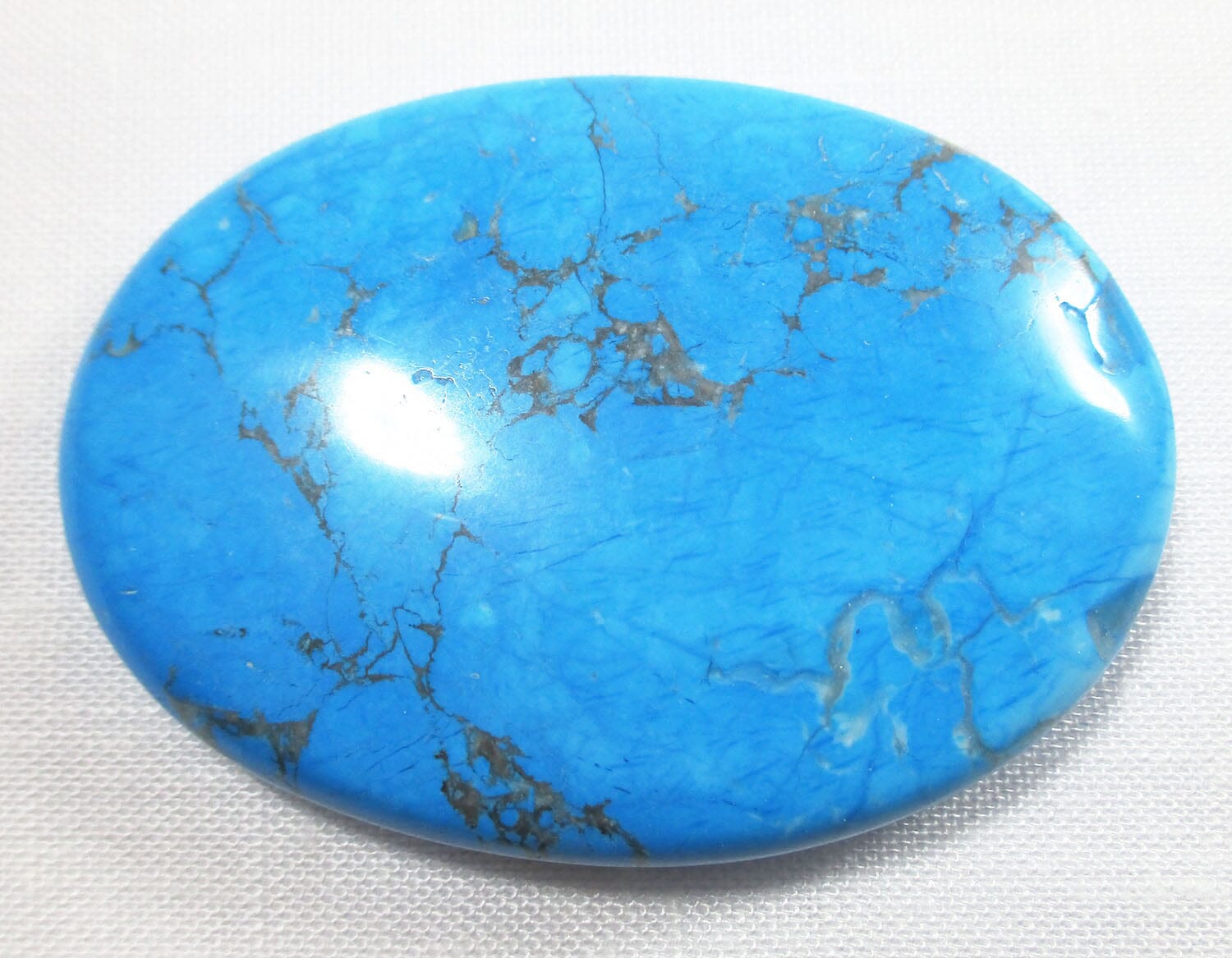 Blue Howlite Palm Stone - Cut & Polished Crystals > Polished Crystal Palm Stones