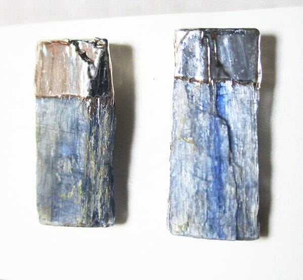 Blue Kyanite Asymmetrical Studs - 1