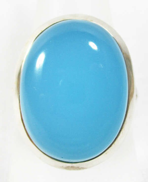 Blue Onyx Oval Ring (Size S) Crystal Jewellery > Gemstone Rings