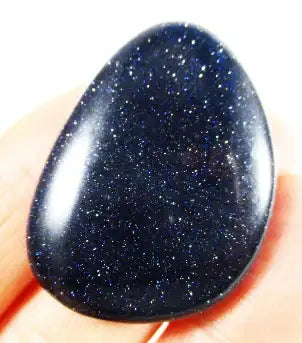 Blue goldstone thumb stone