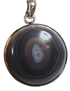 Botswana Agate Round Pendant | Crystal Jewellery | Crystal Pendants