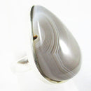 Stripey Agate Healing Crystal Ring (Size O) | Crystal Jewellery | Gemstone Rings