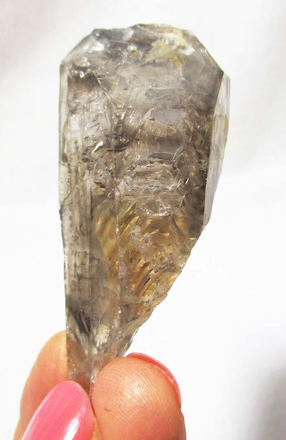 Brandberg Smoky Amethyst Point | Cut & Polished Crystals | Crystal Obelisks & Natural Points