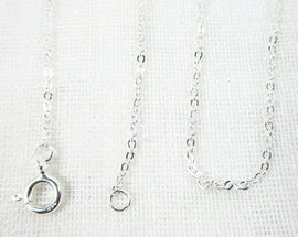 Cable Silver Chain 16" Fine | Chains & Neck Cords
