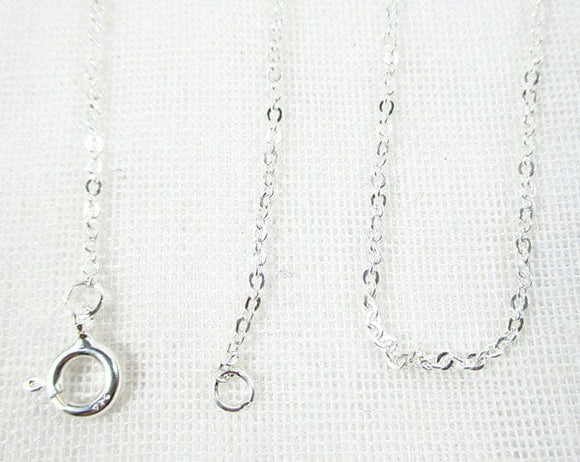 Cable Silver Chain 16" Fine | Chains & Neck Cords