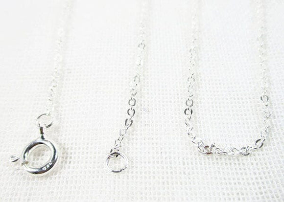 Cable Silver Chain 16" Fine | Chains & Neck Cords