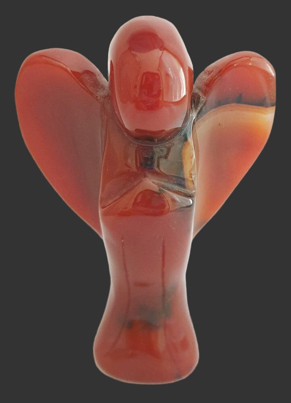 Carnelian Guardian Angel X Large | Crystal Carvings | Crystal Angels