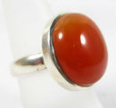 Carnelian Crystal Circular Ring (Size Q) | Crystal Jewellery | Gemstone Rings