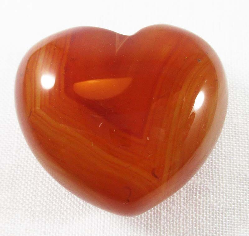 Carnelian Heart - Crystal Carvings > Polished Crystal Hearts