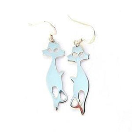 Cat Silhouette Earrings | Crystal Jewellery | Gemstone Earrings