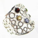 Wide Chakra Ring (Size L) | Crystal Jewellery | Gemstone Rings