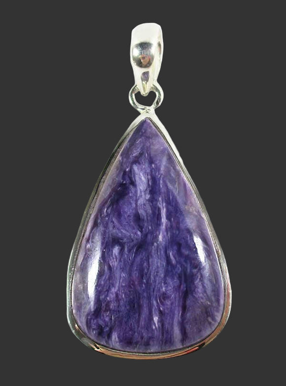 Charoite Drop Pendant | Crystal Jewellery | Crystal Pendants