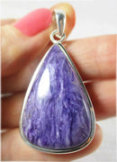 Charoite Drop Pendant | Crystal Jewellery | Crystal Pendants