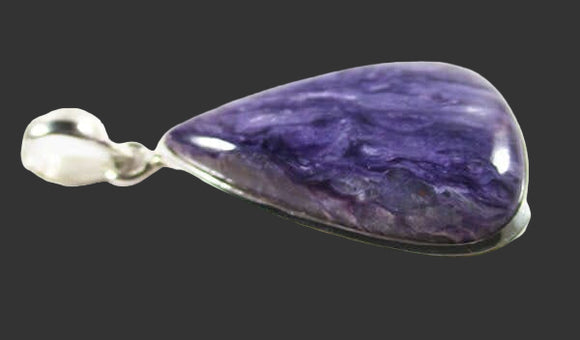 Charoite Drop Pendant | Crystal Jewellery | Crystal Pendants