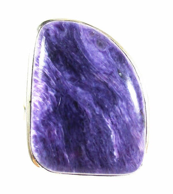Charoite Ring (Size P) | Crystal Jewellery | Gemstone Rings