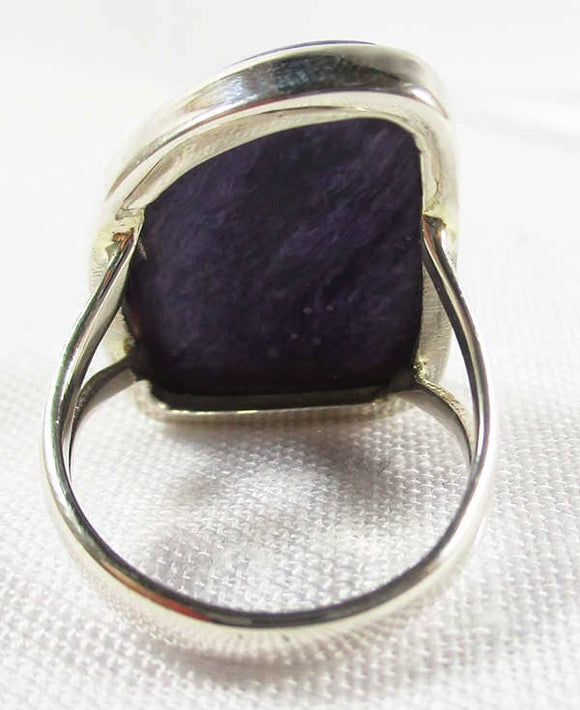 Charoite Ring (Size P) | Crystal Jewellery | Gemstone Rings