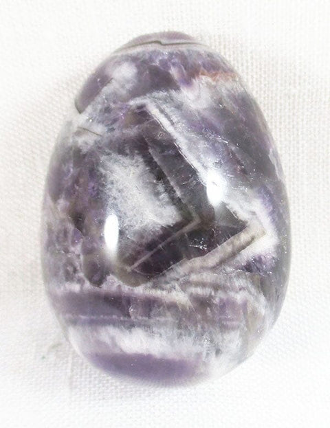 Chevron Amethyst Egg Crystal Carvings > Polished Crystal Eggs