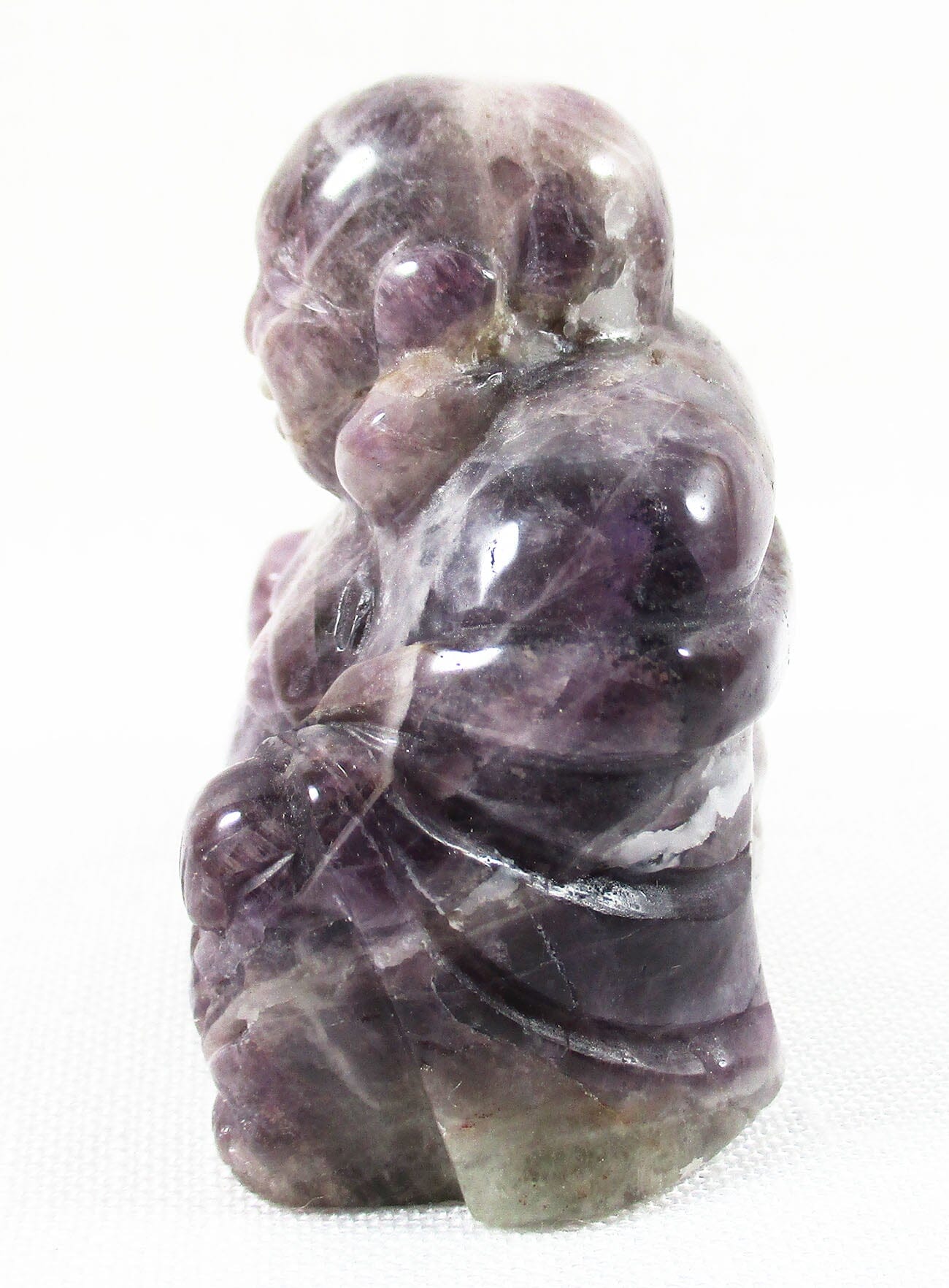 Chevron Amethyst Happiness Buddha - Crystal Carvings > Hand Carved Buddhas