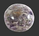 Chevron Amethyst Palm Pebble | Cut & Polished Crystals | Polished Crystal Palm Stones