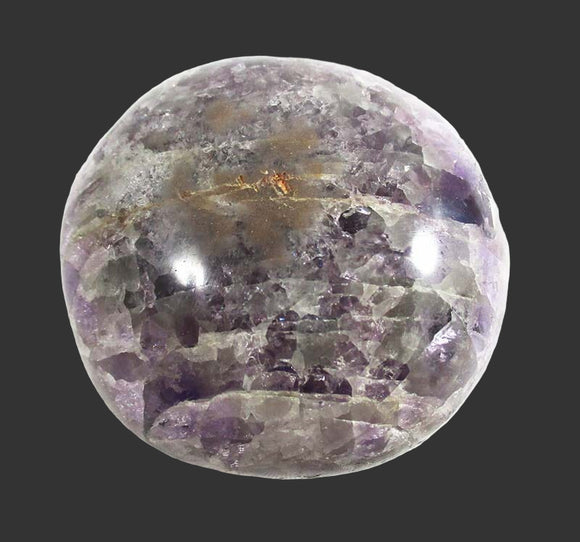 Chevron Amethyst Palm Pebble | Cut & Polished Crystals | Polished Crystal Palm Stones