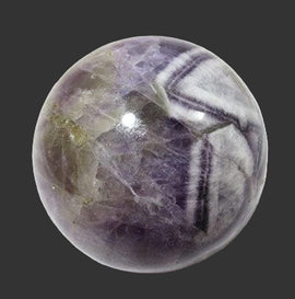 Chevron Amethyst Sphere | Crystal Carvings | Polished Crystal Spheres
